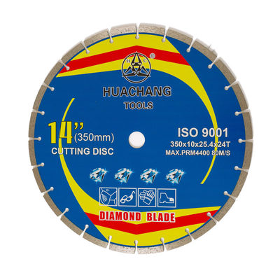 হট প্রেস 350×2.2/3.2×10×25.4×24T ব্লেড গ্রানাইট, মার্বেল, কংক্রিট এবং ইটের জন্য সিন্টারযুক্ত সেগমেন্টেড ডায়মন্ড