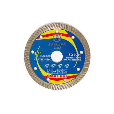 হট প্রেস উচ্চ মানের 5 ইঞ্চি '125×1.2/2.0×10×22.23mm চীনামাটির বাসন ডায়মন্ড ব্লেড 65Mn স্টিল বডি দীর্ঘ কাটিং লাইফ সহ