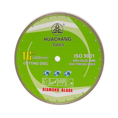 গ্রানাইটের জন্য উচ্চ মানের 16ইঞ্চি 400x10×25.4mm ড্রাই কাট কন্টিনিউয়াস ডায়মন্ড টার্বো ব্লেড 16ইঞ্চি 400mmx25.4mm