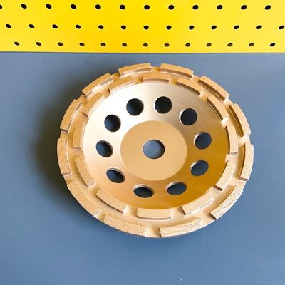 পাথরের শক্ত নির্মাণ সামগ্রীর জন্য 230mm 9 ইঞ্চি ডায়মন্ড কাপ চাকা ডাবল রো কাপ চাকা