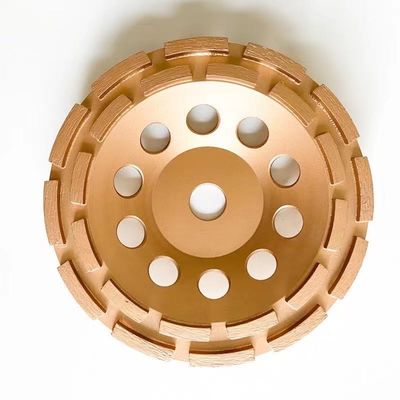পাথরের শক্ত নির্মাণ সামগ্রীর জন্য 230mm 9 ইঞ্চি ডায়মন্ড কাপ চাকা ডাবল রো কাপ চাকা