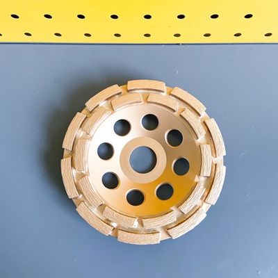 পাথরের শক্ত নির্মাণ সামগ্রীর জন্য 230mm 9 ইঞ্চি ডায়মন্ড কাপ চাকা ডাবল রো কাপ চাকা