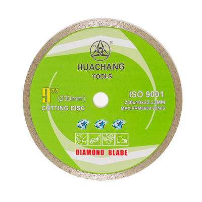 উচ্চ মানের 9 ইঞ্চি কোল্ড প্রেস 230×1.8/2.6×10×22.23 মিমি ক্রমাগত রিম ডায়মন্ড ব্লেড সাধারণ উদ্দেশ্যে, সিরামিক, মার্বেল