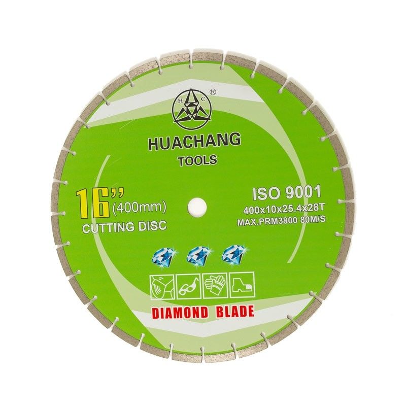 উচ্চ মানের কোল্ড প্রেস 16ইঞ্চি 400×2.6/3.4×10×25.4mm×28T সেগমেন্টেড ডায়মন্ড ব্লেড সাধারণ উদ্দেশ্যে, পাথর