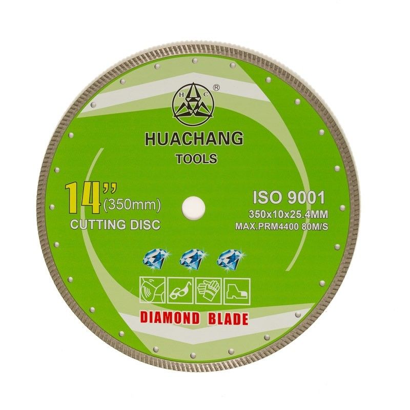 14ইঞ্চি '350×2.2/3.2×10×25.4mm টার্বো ডায়মন্ড ব্লেড কোল্ড প্রেস সাধারণ উদ্দেশ্যে, সিরামিক, মার্বেল এবং কংক্রিটের জন্য